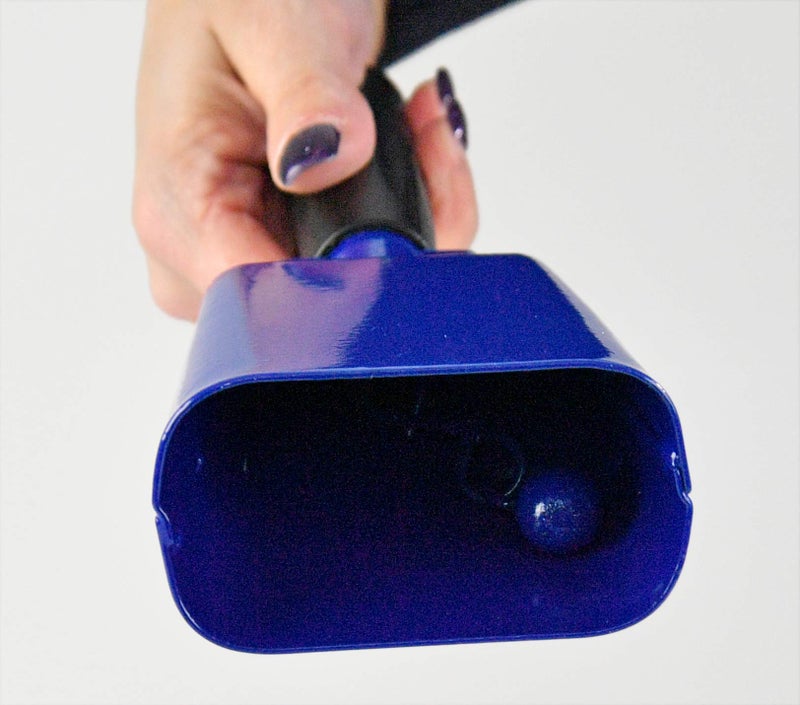 HOME-X Medium 8â€ Iron Cowbell with Sturdy Handle, Cheering, Sporting Event Bell, Blue, 8â€ L x 3 Â½â€ W x 2â€ H - Image 3